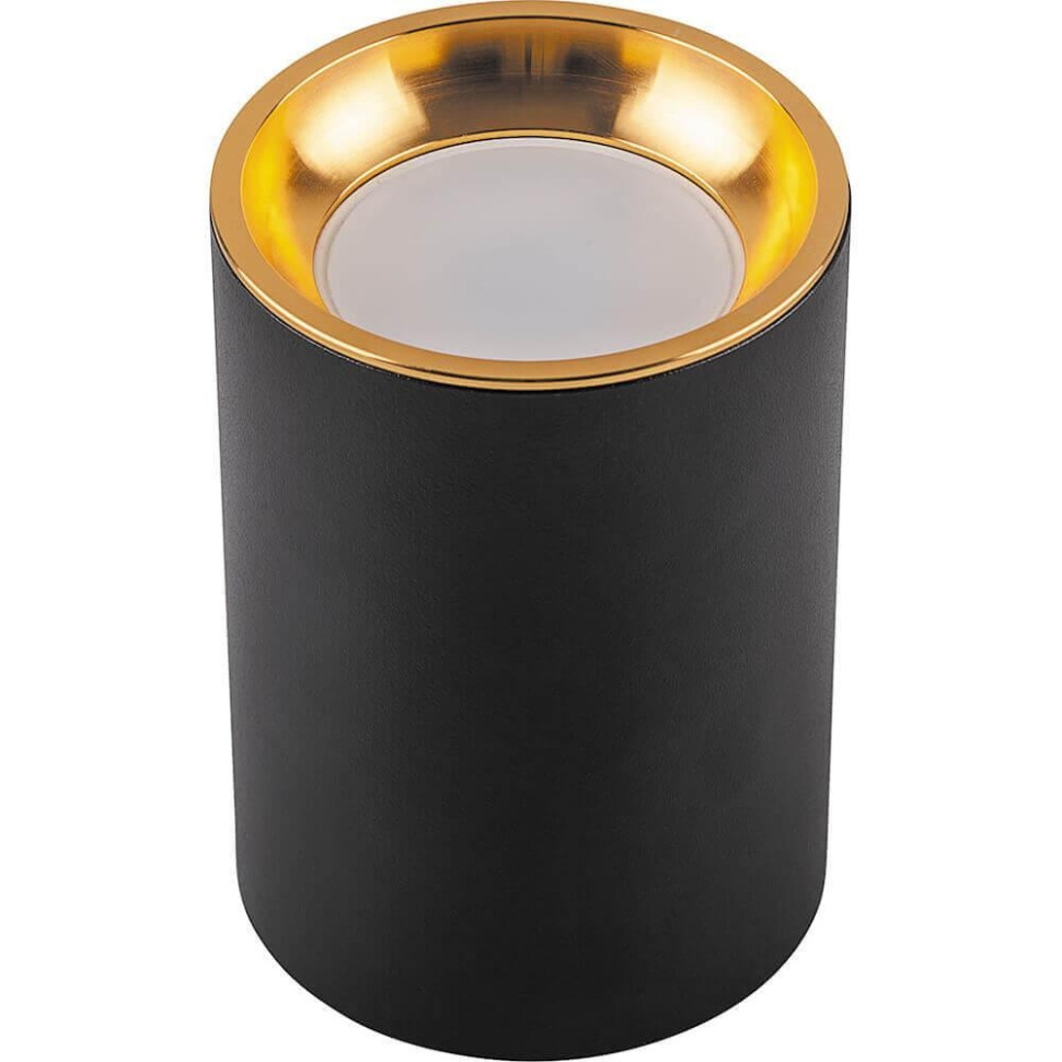 Светильник потолочный Feron ML175 MR16 35W 230V, черный, золото 32633 набор шаров для сухого бассейна 150 штук бирюзовый серебро зеленый металлик золотой белый перламутр черный диаметр шара 7 5 см