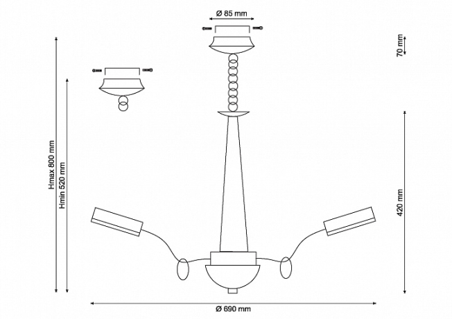 Natura 156.8 Подвесная люстра Lucia Tucci 