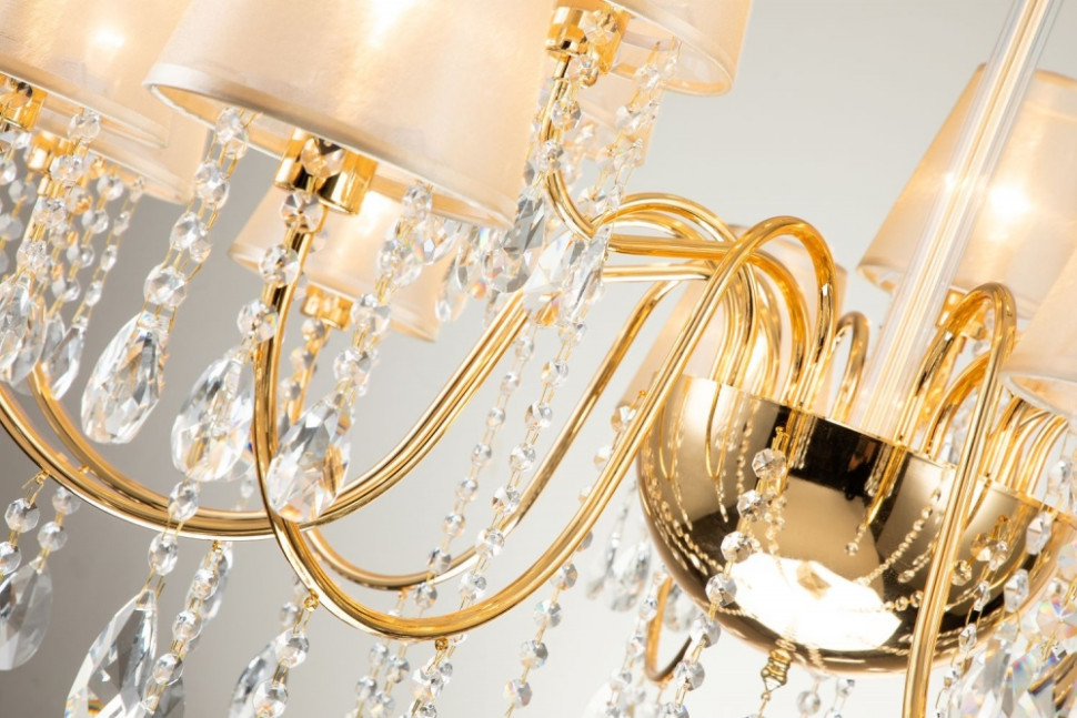 Большая люстра со светодиодными лампочками, комплект от Lustrof. №286090-616782, цвет золото - фото 2