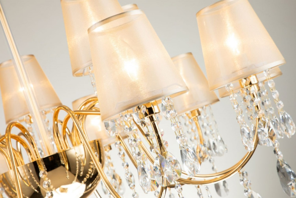Большая люстра со светодиодными лампочками, комплект от Lustrof. №286090-616782, цвет золото - фото 4