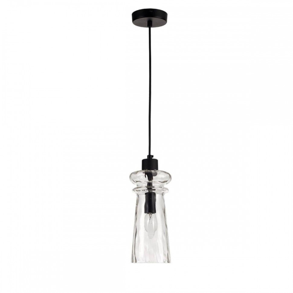 Подвесной светильник Odeon Pasti с лампочкой 4966/1A+Lamps E14 Свеча, цвет черный 4966/1A+Lamps E14 Свеча - фото 2