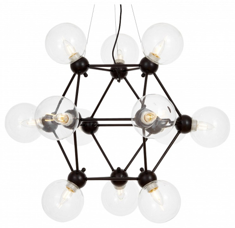 Подвесная люстра LUMINA DECO Zodiak LDP 160N-12 BK+PR 