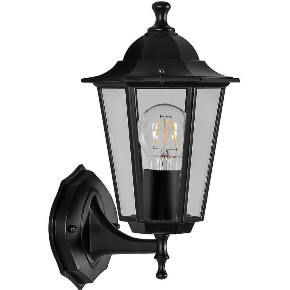 Cадово-парковый настенный светильник Классика Feron 6101 (11052), цвет черный - фото 1