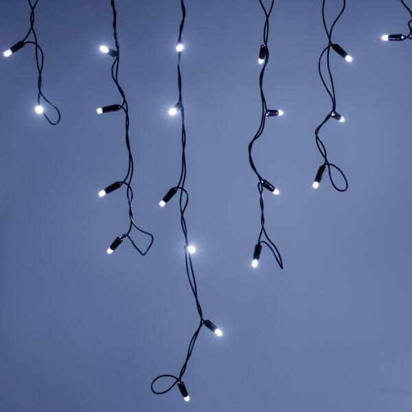 2406м Уличная гирлянда бахрома холодный свет Ardecoled ARD-Edge-Classic-2400x600-Black-88LED-Milk-STD White 34104 5300₽