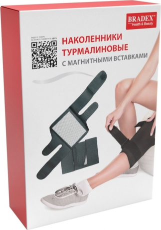 Нарушена упаковка!  <680782> Наколенники турмалиновые с магнитными вставками, 2 шт. Bradex KZ 0245