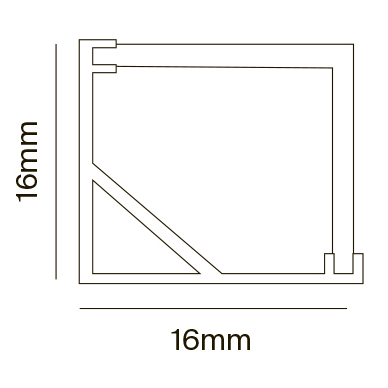 Профиль накладной угловой внутренний Maytoni Led Strip Алюминиевый профиль ALM009S-2M 