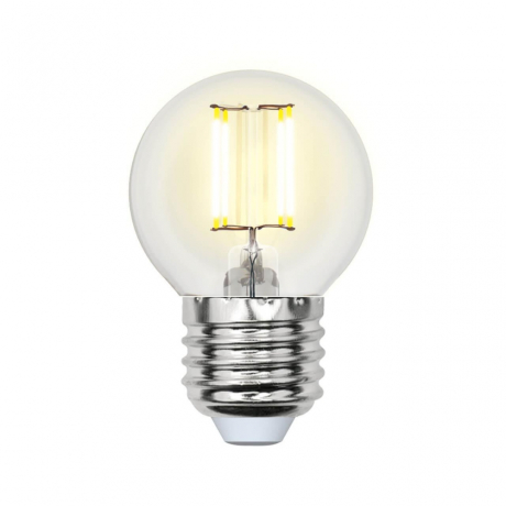 Филаментная лампа E27 5W 3000К (теплый) Multibright Uniel LED-G45-5W-WW-E27-CL-MB GLM10TR (UL-00002370) 