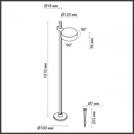 Уличный ландшафтный светильник Odeon Light Nature Flex 738617