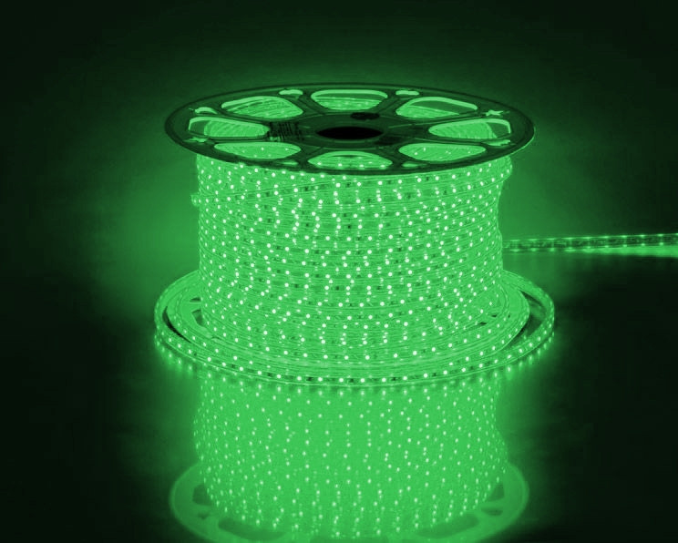 100м. Комплект светодиодной ленты зеленого цвета 3528, 4,4W, 220V, 60LED/m, IP65 Feron LS704 (26241) - фото 1