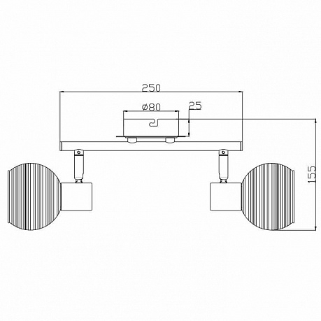 Нарушена упаковка. <267750> Спот Rivoli Medeya 7029-702 Б0047123
