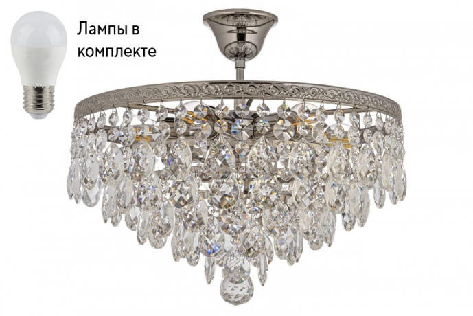 Люстра потолочная с лампочками Arti Lampadari Castellana E 1.3.30.608 N+Lamps 