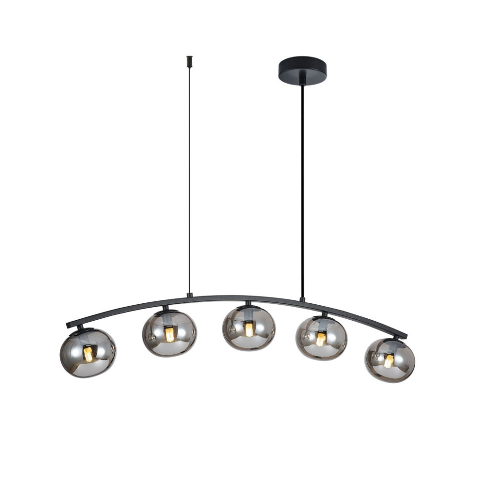 Люстра с лампочками, подвесная, комплект от Lustrof. №445915-617433, цвет матовый черный - фото 1