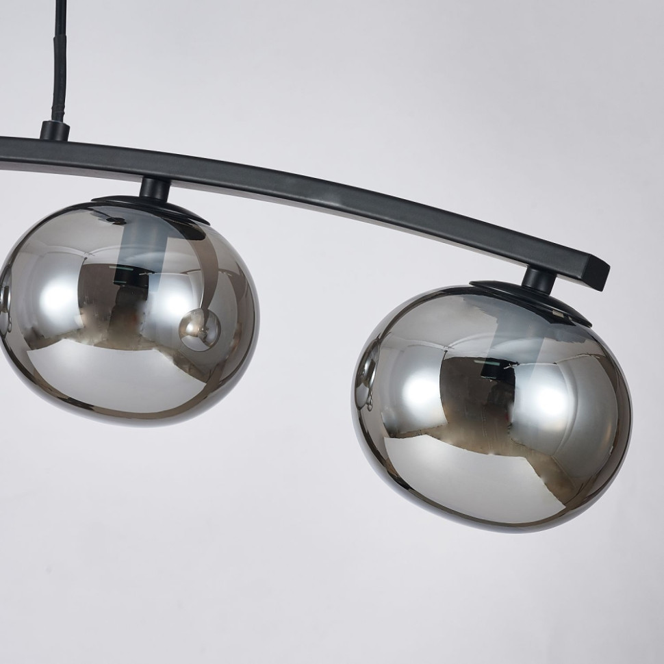 Люстра с лампочками, подвесная, комплект от Lustrof. №445915-617433, цвет матовый черный - фото 2