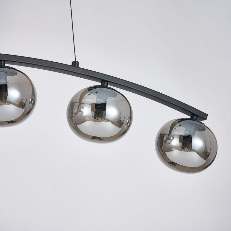 Люстра с лампочками, подвесная, комплект от Lustrof. №445915-617433, цвет матовый черный - фото 3