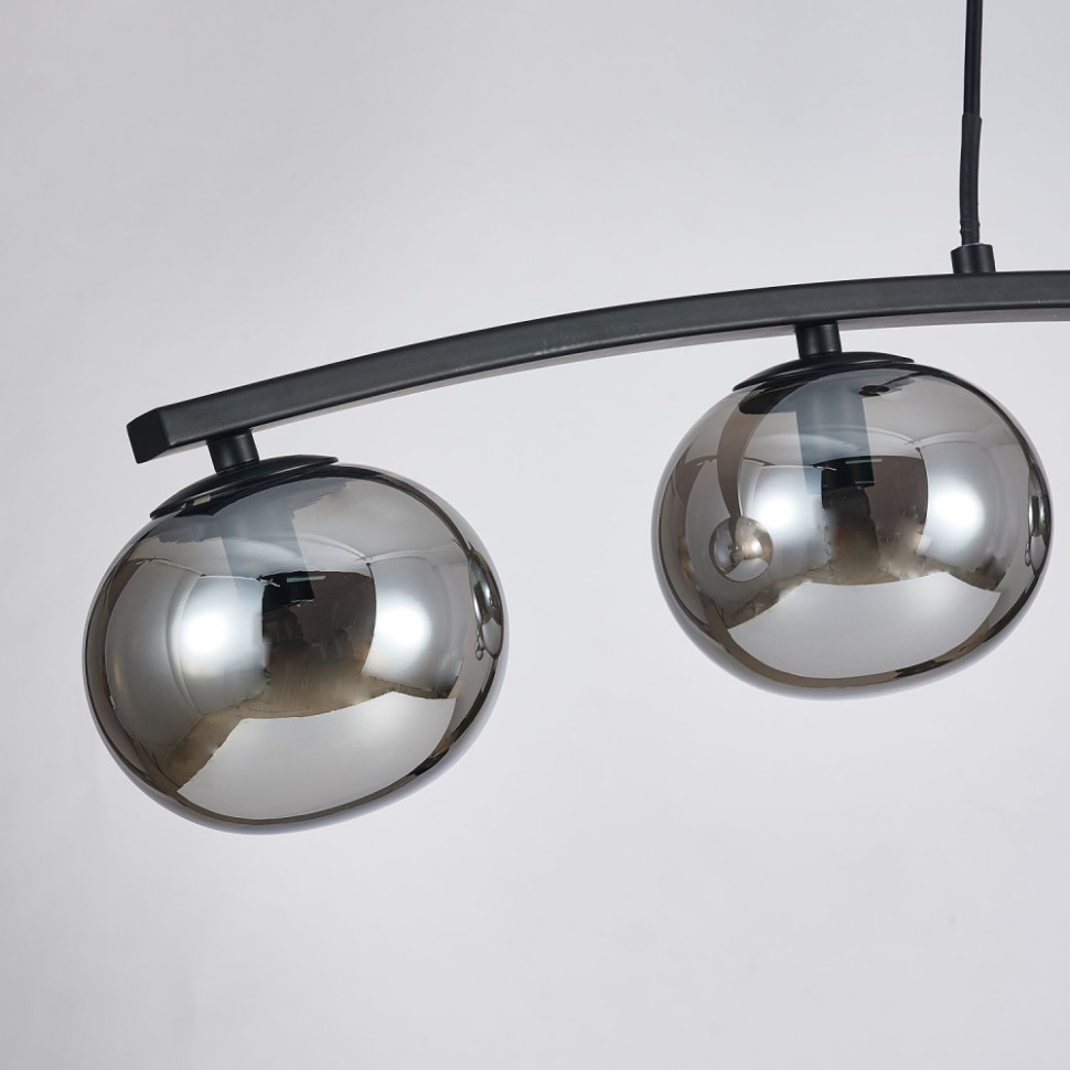 Люстра с лампочками, подвесная, комплект от Lustrof. №445915-617433, цвет матовый черный - фото 4