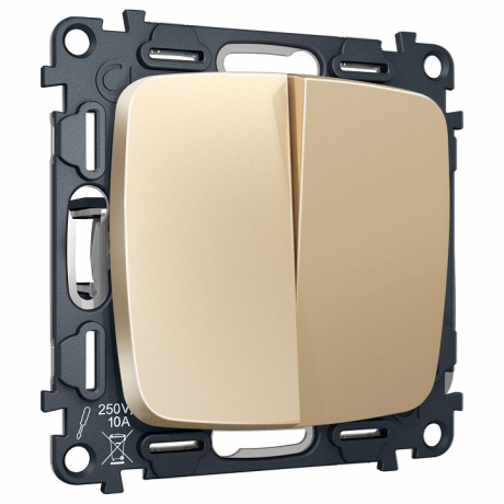 Выключатель перекрестный двухклавишный без рамки Ambrella Volt OMEGA MO603030 