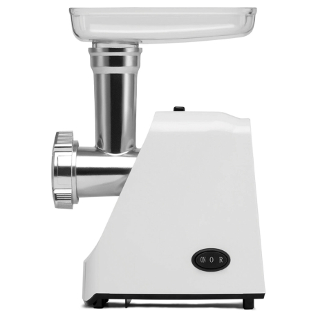 Мясорубка POLARIS 710332, 1800 Вт, производительность 2 кг/мин, 2 насадки, реверс, белый, 61222 (456730)