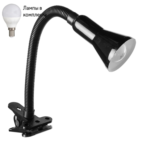 Настольная лампа в комплекте с лампочкой  Arte lamp A1210LT-1BK+Lamps 