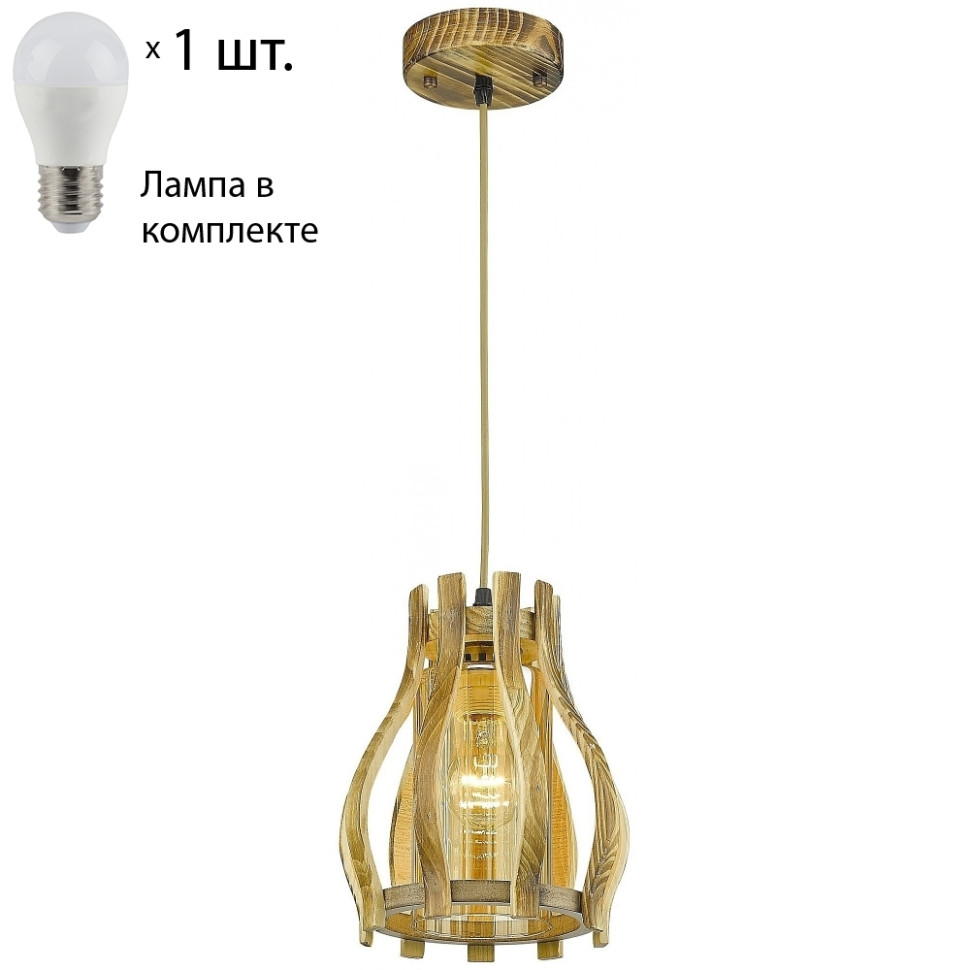 Подвесной светильник с лампочкой Velante 540-706-01+Lamps E27 P45, цвет стекло 540-706-01+Lamps E27 P45 - фото 1