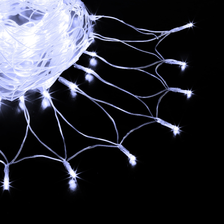 1.5*1,5м. Электрогирлянда ''Сеть'' с контроллером (холодный) 176LED IP20 Vegas 295981