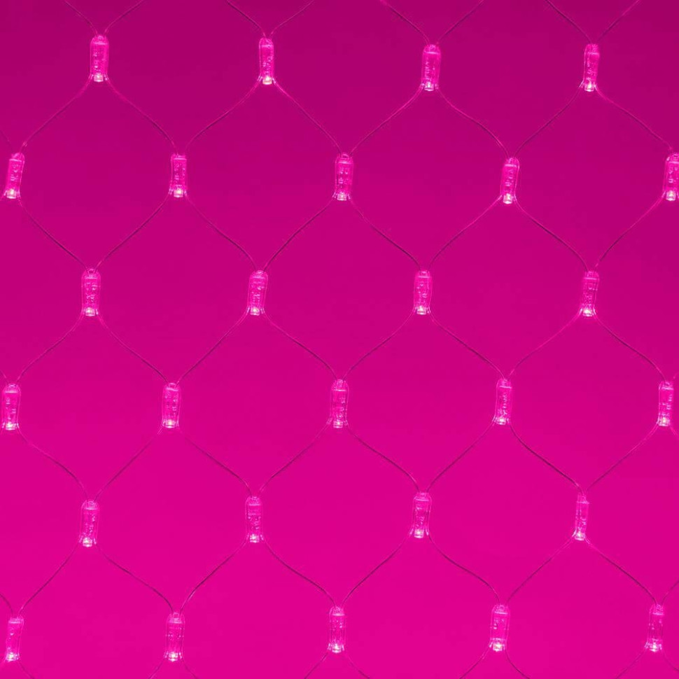 2*1,5м. Уличная гирлянда сеть розовый свет Ardecoled 230V ARD-Netlight-Classic-2000X1500-Clear-288Led Pink (24683) - фото 2