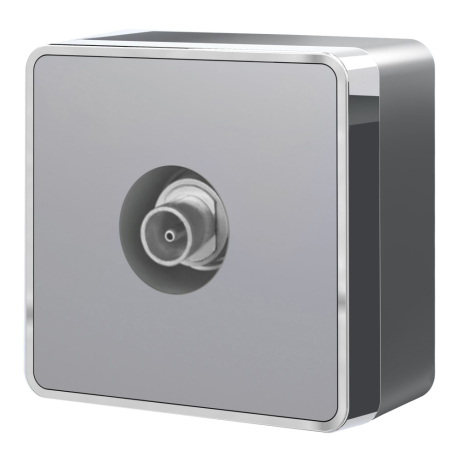 ТВ-розетка оконечная (серебряный)  Werkel 283024 (a052778)