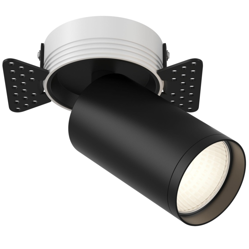 Встраиваемый светильник Maytoni FOCUS S C058CL-1B (C058CL-01B+DLA048-01W), цвет черный - фото 1