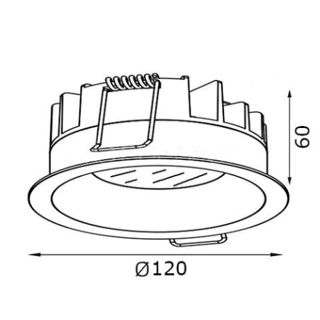 Встраиваемый светильник Italline IT06-6012 IT06-6012 black 3000K 