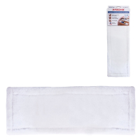 Нарушена упаковка! <220167> Насадка МОП плоская для швабры/держателя 40 см, карманы (ТИП К), плотная микрофибра, LAIMA "Бюджет" (603117)