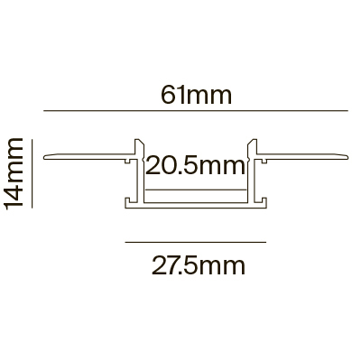 2м. Встраиваемый алюминиевый профиль для светодиодной ленты Maytoni Led strip ALM011S-2M, цвет серебро - фото 2