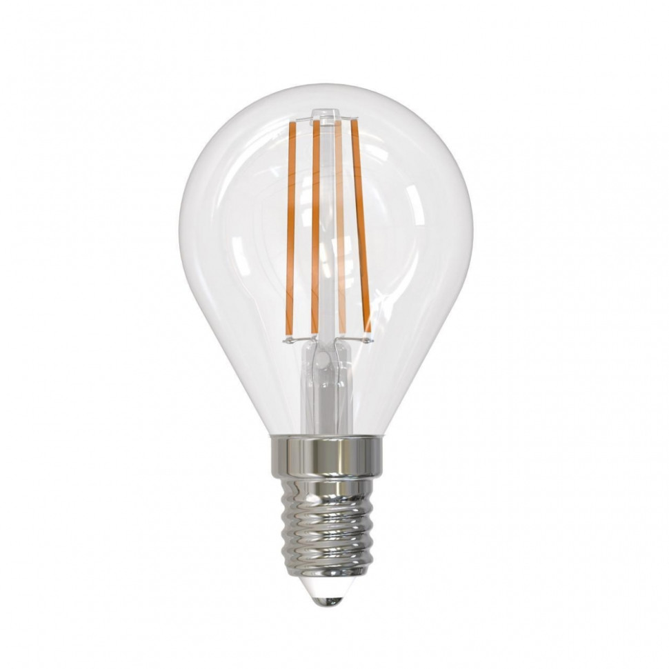 Диммируемая светодиодная лампа E14 9W 4000K (белый) Air Uniel LED-G45-9W-4000K-E14-CL-DIM GLA01TR (UL-00005192)