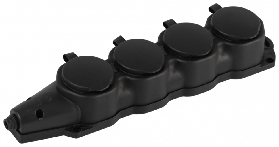 Колодка ЭРА KX-4e-B-IP44 каучуковая с заземлением 4 розетки 16A IP44 черная Б0068394 644₽