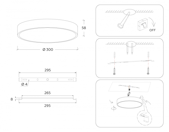 Накладной светильник Ambrella Light FV FV5523