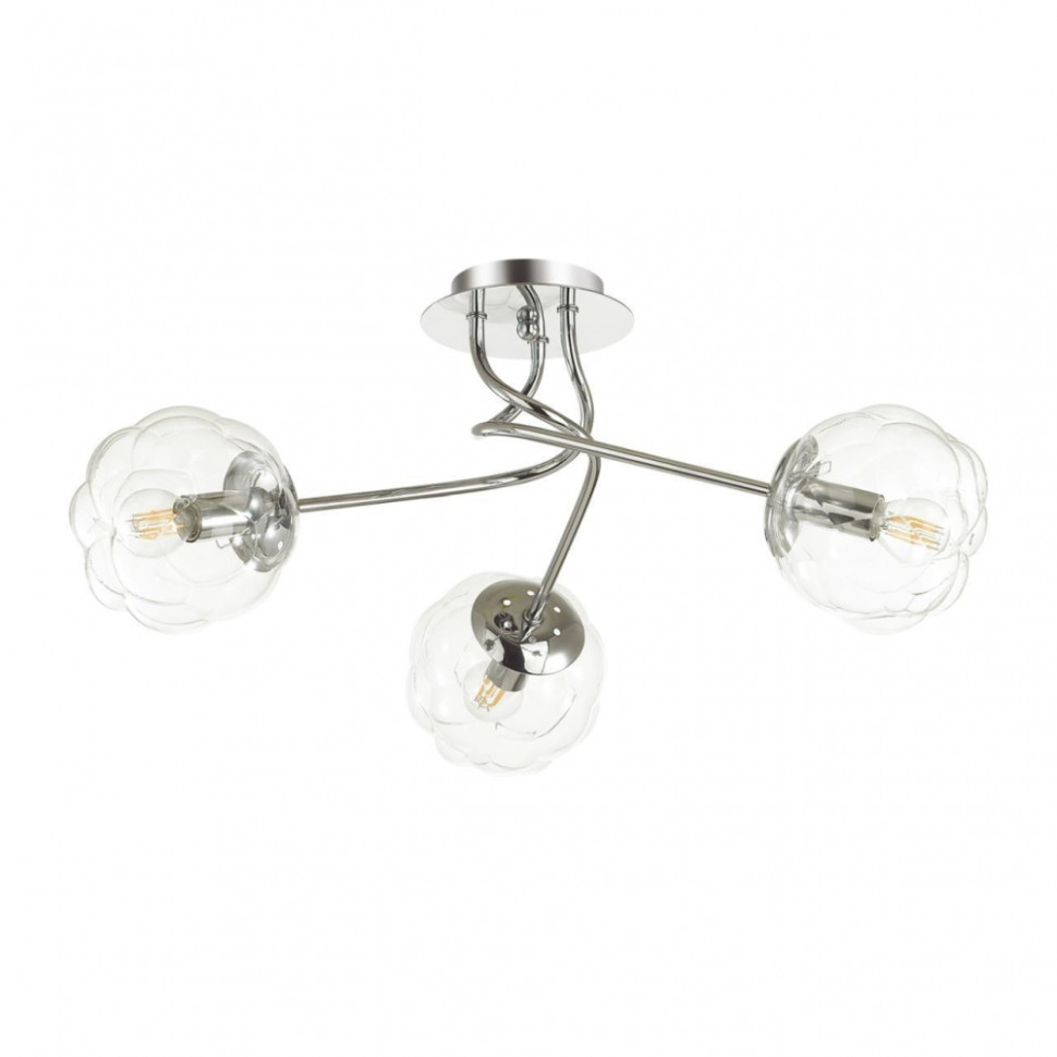 Люстра потолочная Lumion Breana с лампочками 4557/3C+Lamps E14 P45, цвет хром 4557/3C+Lamps E14 P45 - фото 2