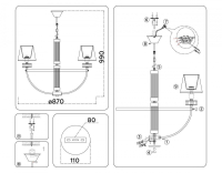 Подвесная люстра Ambrella Light High Light Classic LH71253