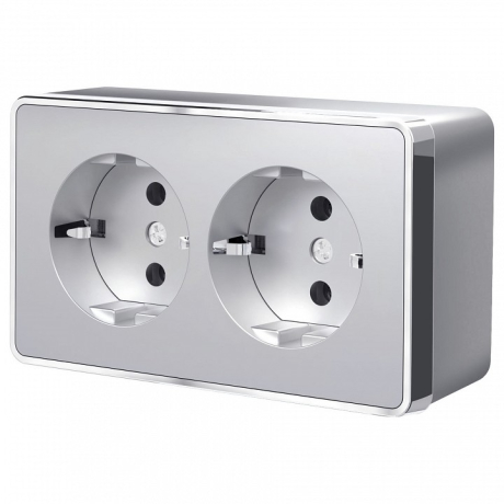 Розетка с заземлением Werkel Gallant (серебряный) W5072106