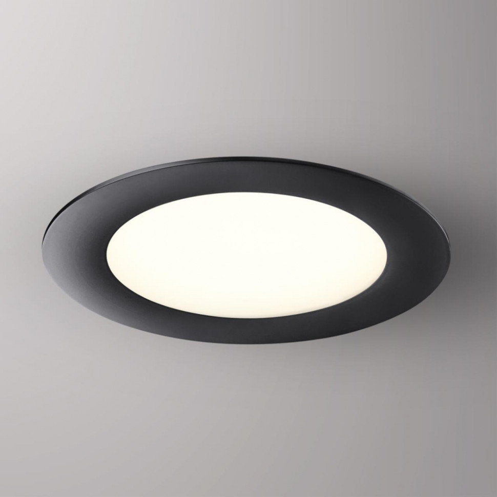Встраиваемый светодиодный светильник с диммером Novotech Lante 358951, цвет черный - фото 2
