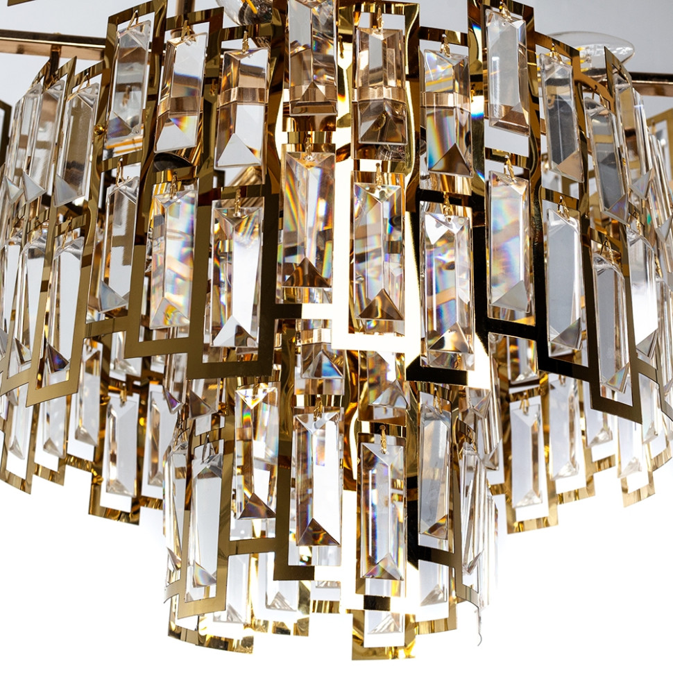 Потолочная люстра Arte Lamp Mintaka с поддержкой Маруся A1005PL-10GO-М, цвет золото - фото 3