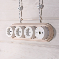 Провод электропитания Werkel Ретро 2х1,5 (белый) W6452201