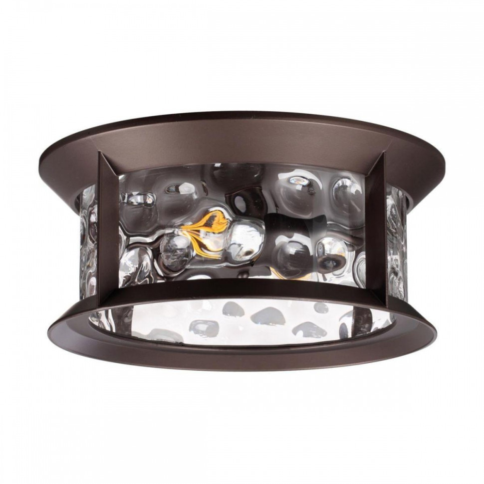 Потолочный уличный светильник со светодиодными лампочками E27, комплект от Lustrof. №304222-642348, цвет коричневый