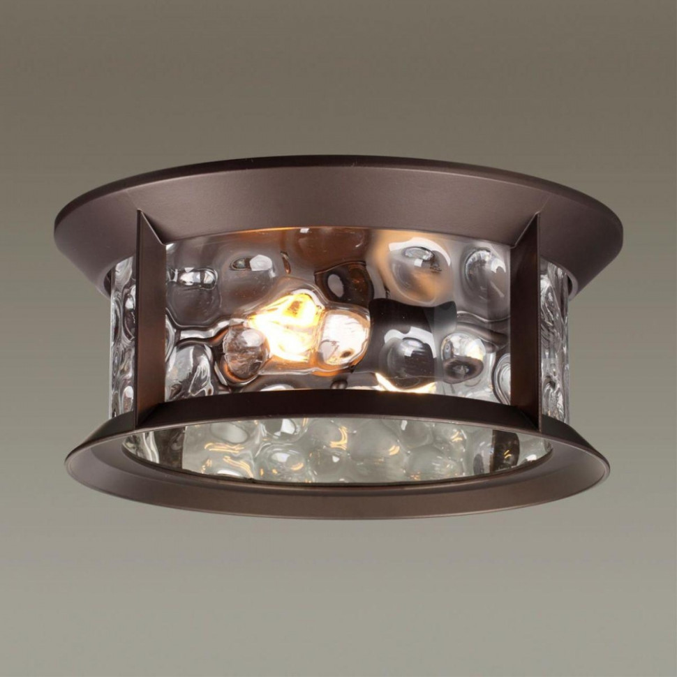 Потолочный уличный светильник со светодиодными лампочками E27, комплект от Lustrof. №304222-642348, цвет коричневый - фото 3