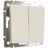 Выключатель проходной двухклавишный Werkel айвори матовый W1122062