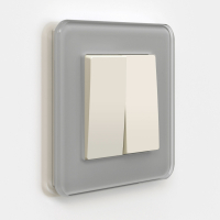 Выключатель проходной двухклавишный Werkel айвори матовый W1122062