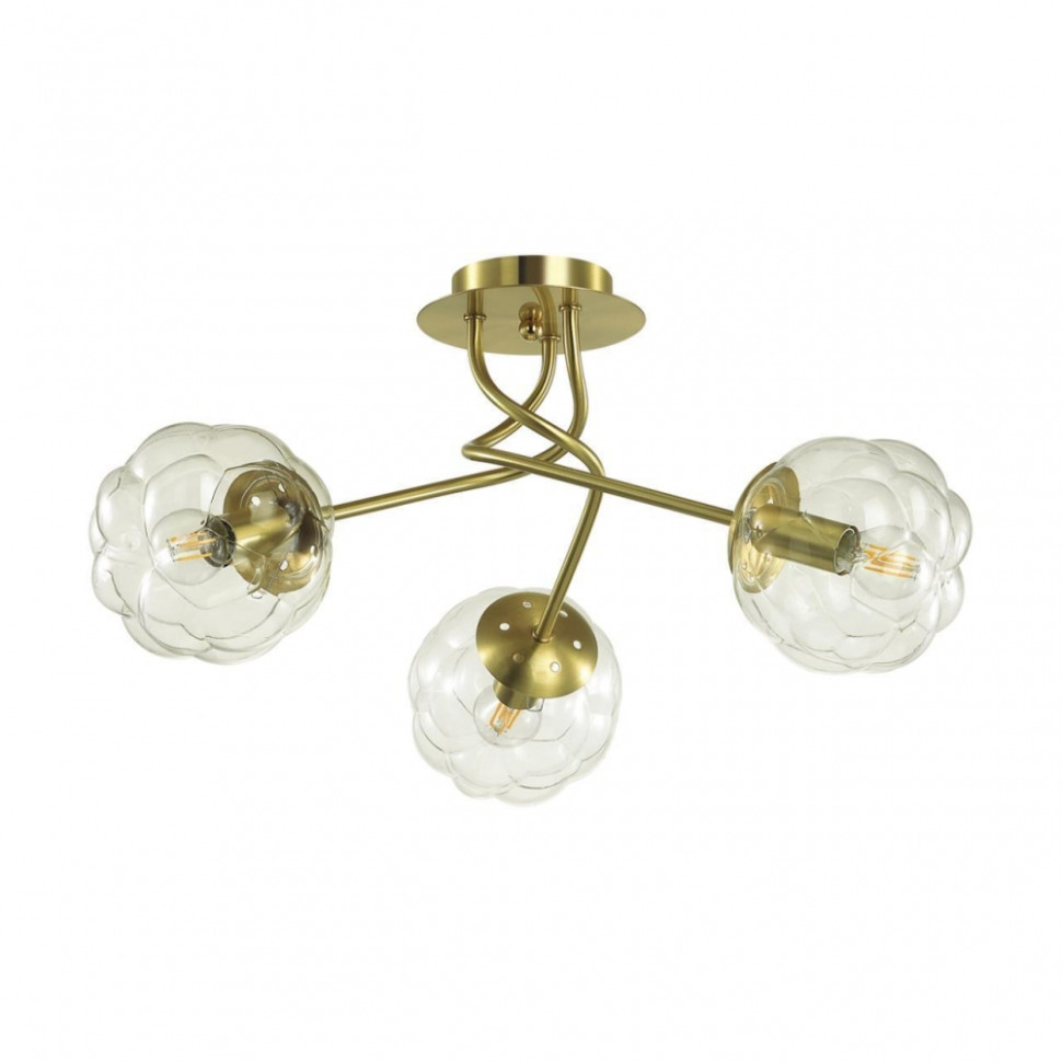 Люстра потолочная Lumion Breana с лампочками 4556/3C+Lamps E14 P45, цвет золотой 4556/3C+Lamps E14 P45 - фото 2