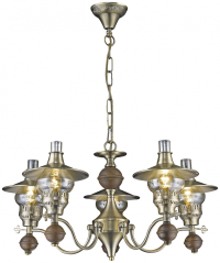 Подвесная люстра в спальню с 5 LED лампами. Комплект от Lustrof №150328-709176