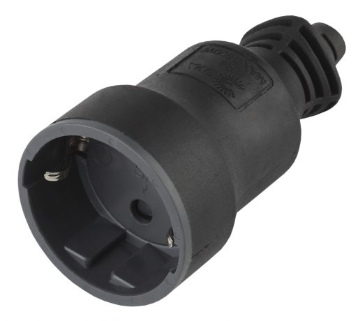 R4(B) Розетка кабельная c/з 16A прямой ввод черная Эра 168121