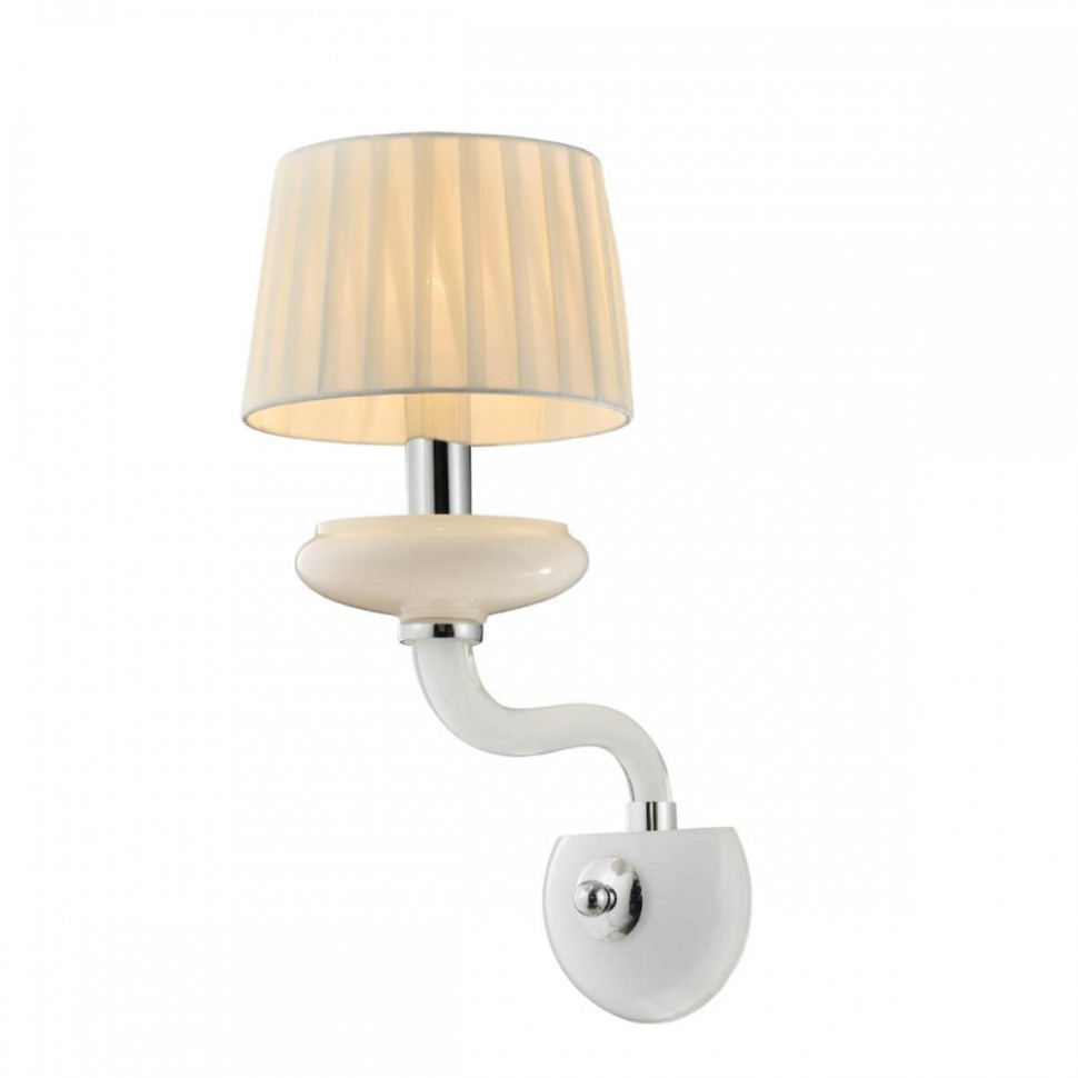 Бра с лампочкой Omnilux OML-86001-01+Lamps, цвет белый+хром OML-86001-01+Lamps - фото 2