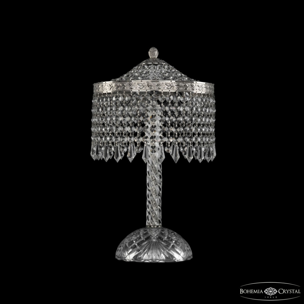 Настольная лампа Bohemia Ivele Crystal 19201L4/25IV Ni Drops, цвет никель 19201L4/25IV Ni Drops - фото 1