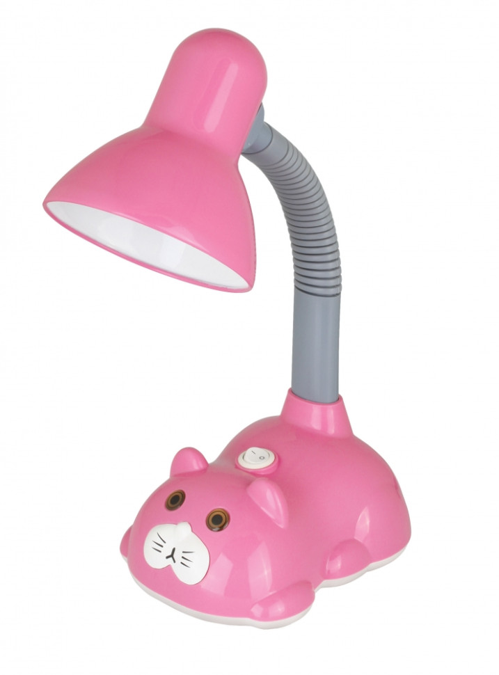 KD-385 ''Кот'' C14 розовый Настольный светильник Camelion 12616, цвет серый