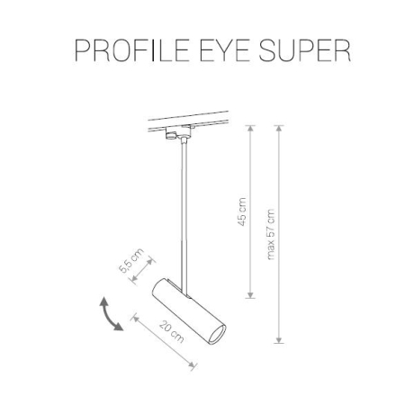 Однофазный светильник для трека Nowodvorski Profile Eye Super (9324) 